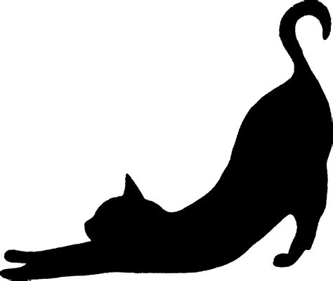 Black Cat Silhouette Kitten Clip Art Cat Png Download 16091361