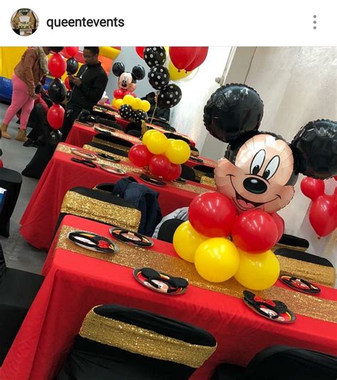 Mickey Mouse Birthday Party Table Setting And Decor Mickey Mouse Party