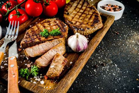 Grilled Meat Bbq Beef Steak Stock Photo Image Of Ingredient Beef
