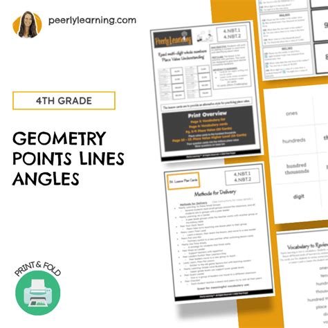 4th Grade Geometry Points Lines Angles