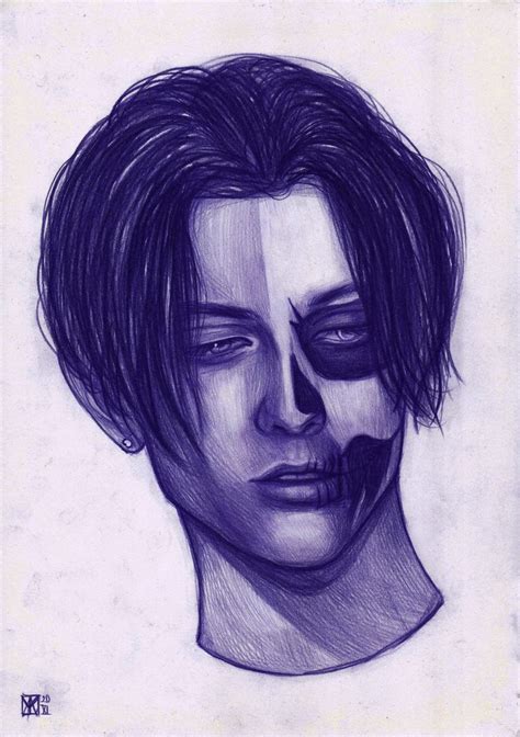 Skull Boy Drawing By Anastasia Terskih Boy Hair Drawing Pencil