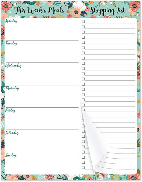 Buy Weekly Meal Planner Grocery List Magnetic Notepads X Meal