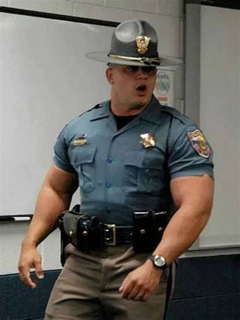 Hot Cops Cop Uniform Men In Uniform Muscle Hunks Muscle Men Muscle Fitness Mens Uniforms