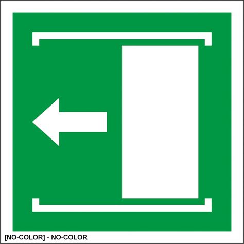 ZZ E034 Znak ewakuacyjny Drzwi przesuwane w lewo żeby otworzyć