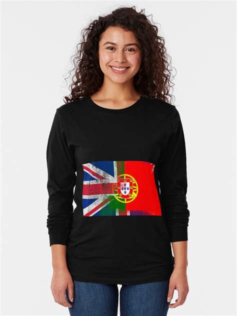 British Portuguese Half Portugal Half Uk Flag T Shirt By Ozziwar