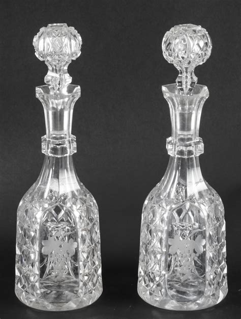 Antique Pair Cut Glass Ref No A1648 Regent Antiques