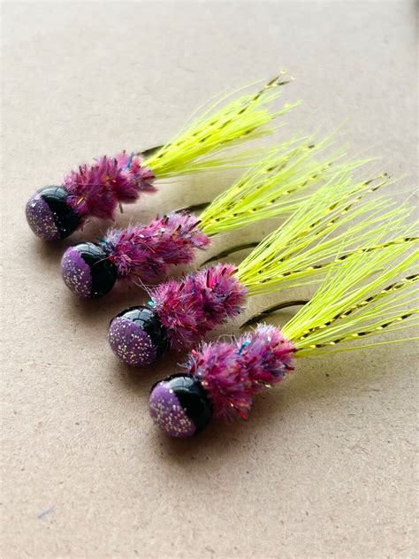 Hand Tied Crappie Jigs Etsy