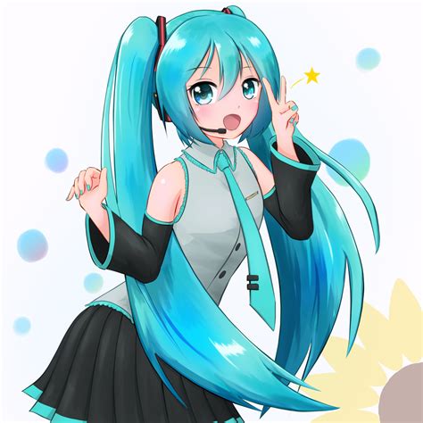 Peace Sign Vocaloid Twintails