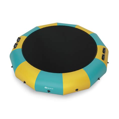 15 Feet Inflatable Splash Padded Water Bouncer Trampoline Costway