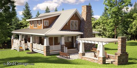 Adorable Hillside Cottage House Plans The Red Cottage