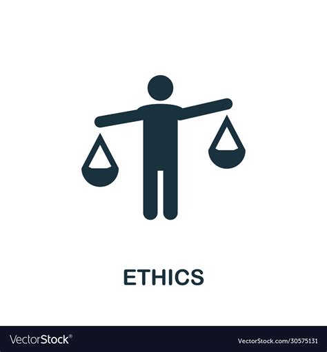 Ethics Icon Simple Element From Regulation Vector Image