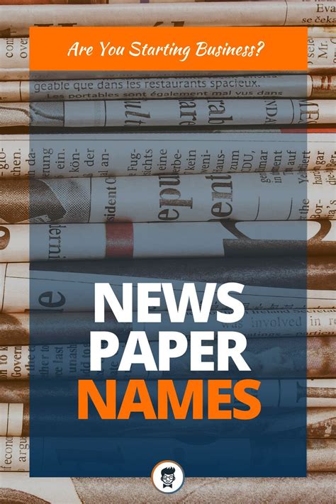 161creative Newspaper Names Ideas In 2020 Newspaper Names Names