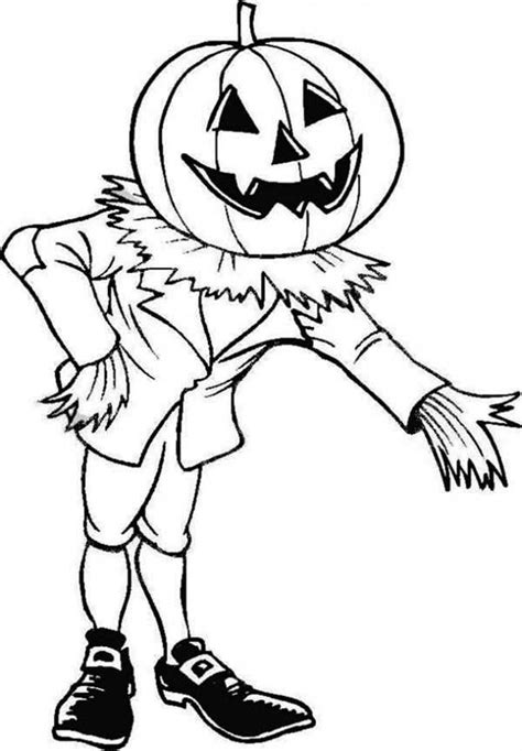 To download our free coloring pages, click on. Scary Halloween Pumpkin Invite Us To Enter His House ...