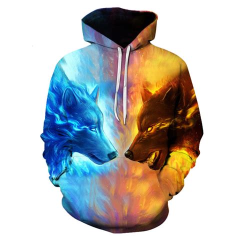 Fire And Ice Dire Wolf Hoodie Top Tier Style