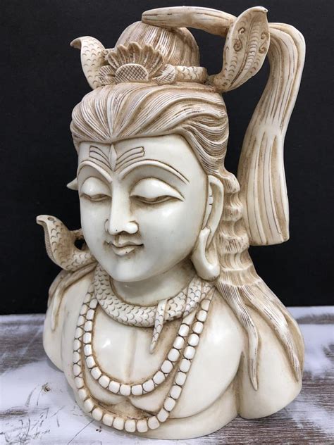 20 Cm Lord Shiva Statue Marble Dust Meditating Shiva Figurine Etsy