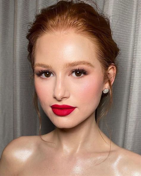 Pin By Inescau On Madelaine Petsch Celebrity Makeup Red Lips Makeup