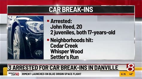 3 arrested for car break-ins in Danville - YouTube