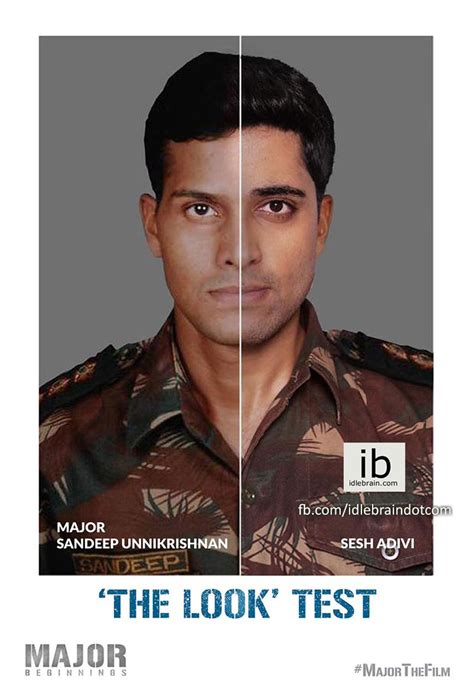 Adivi Sesh Reveals Look Test As Major Sandeep Unnikrishnan For The