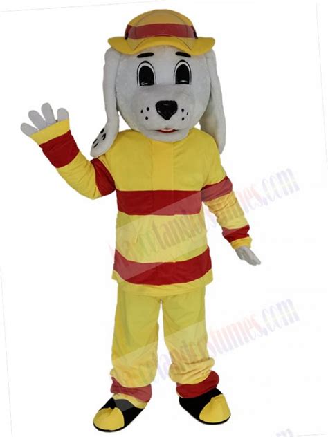 Cute Sparky The Fire Dog Mascot Costume Animal