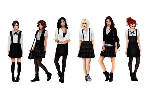 School Uniform By Helleetitch On Deviantart Sims 4 Clothing Sims 4