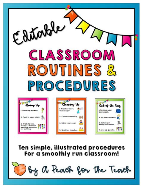 Classroom Routines And Procedures Printable Posters For Classroom