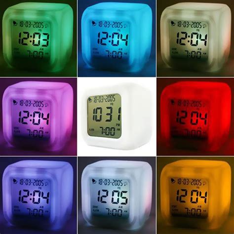 Multi Function Led 7 Color Glowing Change Digital Glowing Alarm