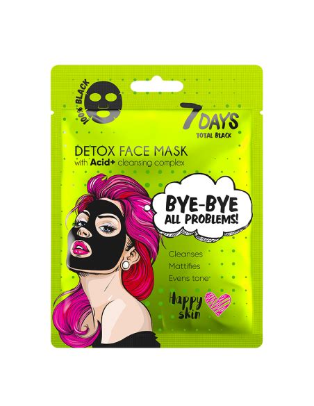 7 Days Black Bye Bye Skin Problems Sheet Mask My7daysgr