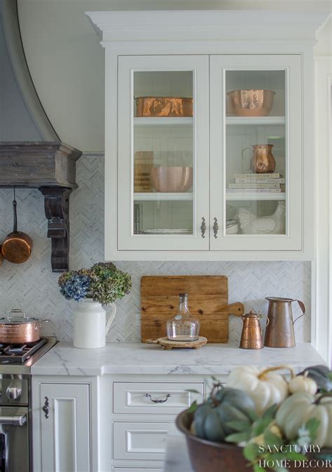 Glass Kitchen Cabinet Decor