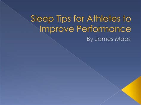 Sleep Tips For Athletes To Improve Performance