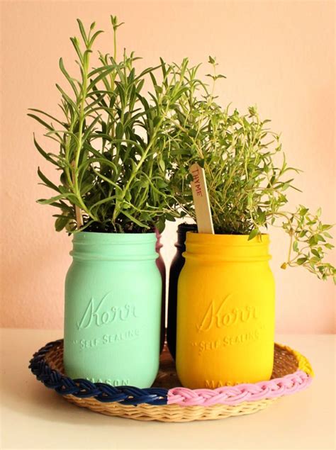 25 Diy Mason Jar Herb Garden Ideas Suite 101