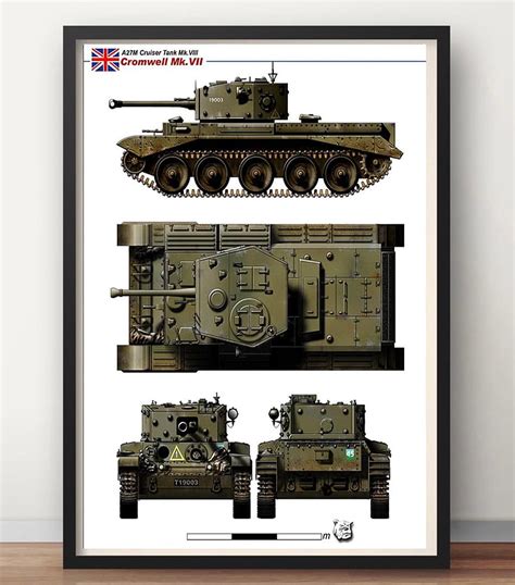 Tank Structure 10 Choices Ww1 Ww2 Army Poster Vintage Retro Canvas