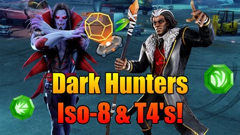 Dark Hunters T4s And Iso 8 Guide Marvel Strike Force Msf Youtube