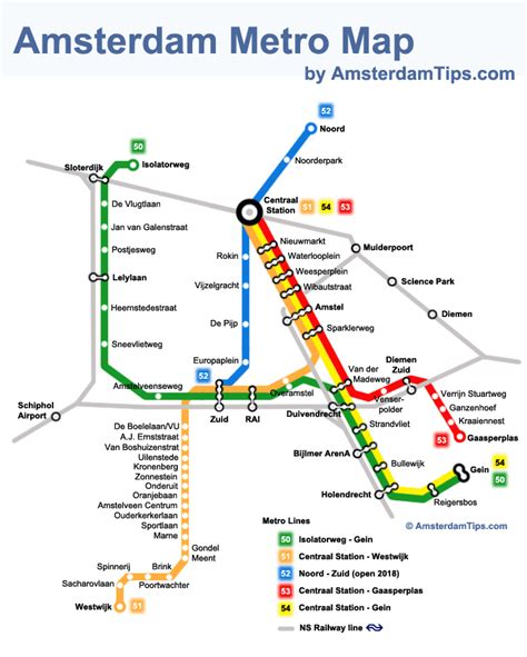 Amsterdam Metro Guide Amsterdam Metro Map