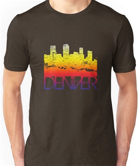 Denver Skyline T Shirt Design Slim Fit T Shirt T Shirt Shirt