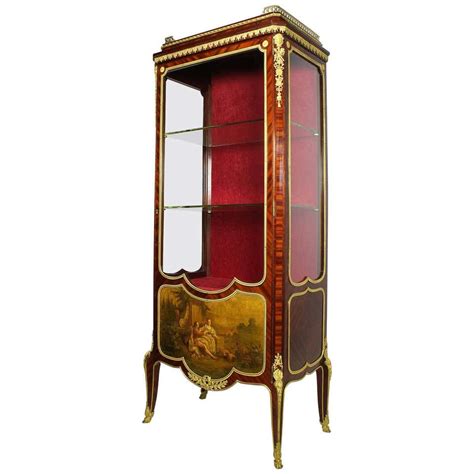 19th Century Antique Two Door French Display Cabinet Or Vitrine By