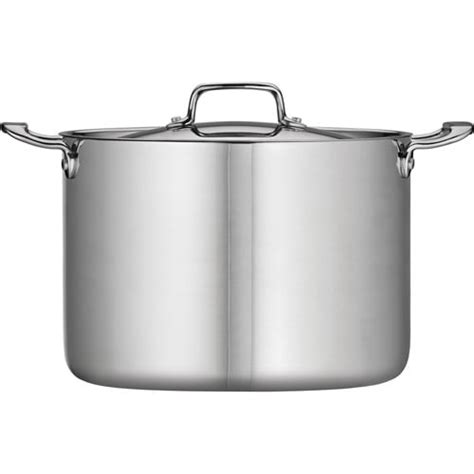Tramontina 12 Qt Stainless Steel Tri Ply Clad Stock Pot With Lid