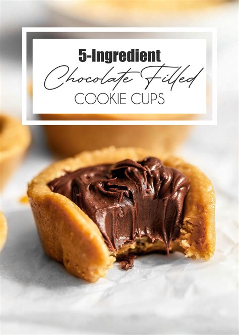 5 Ingredient Chocolate Filled Cookie Cups Nadias Healthy Kitchen