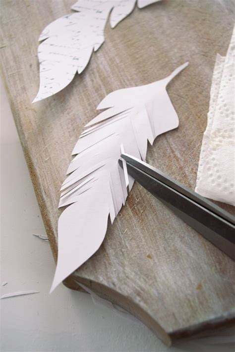 Diy French Script Paper Feathers Project Free Printable