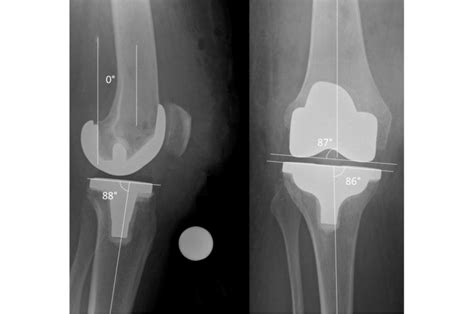 Post Operative Knee Radiographs Showing A Femoral Component With 0° Of