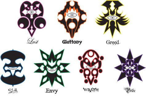 My 7 Sins Symbols By Larsjack Demon Symbols Cool Symbols Magic