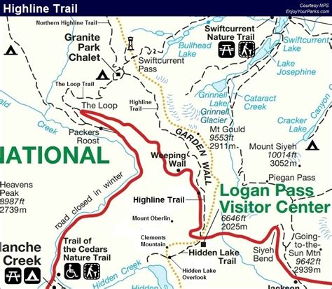 Glacier National Park Hiking Map Map Of San Diego Ca