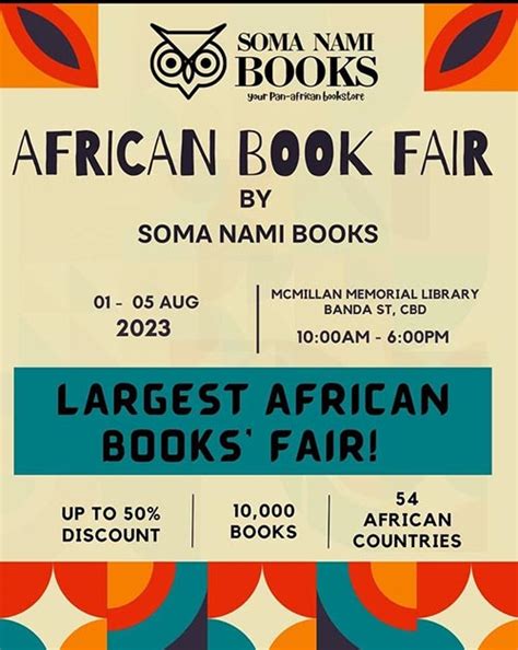Soma Nami’s African Book Fair For August