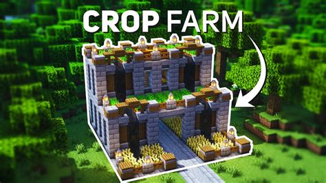 Minecraft Crop Farm Tutorial How To Build Youtube