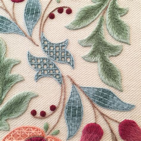 Crewel Embroidery Kit Pomegranates And Rowan Melbury Hill