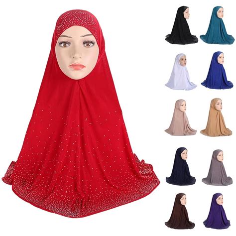 Ramadan Niqab Elegant Muslim Womens Hijab With Long Scarf For Overhead