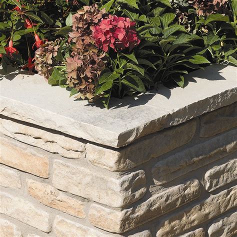 Bradstone Natural Sandstone Walling Fossil Buff Coping Edging 450 X