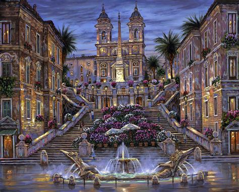 Gallery - Robert Finale | Robert Finale Editions | Rome spanish steps, Italy illustration, Rome