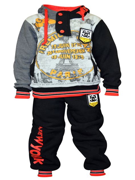 Skylinewears Kids Boys Sweatsuit Hooded Two Piece Tracksuit Set