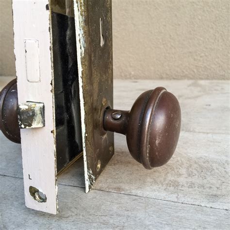 Vintage Door Hardware Antique Door Knobs Set With Plates And Lock