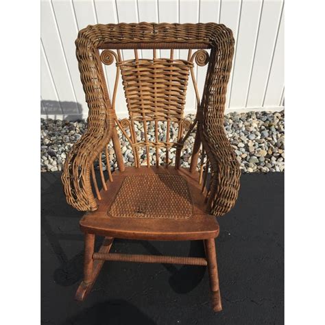 Of course, the frames of these rocking chairs are vastly different than standard chairs, which means that the rattan. Antique Children's Wicker & Spindle Rocking Chair | Chairish